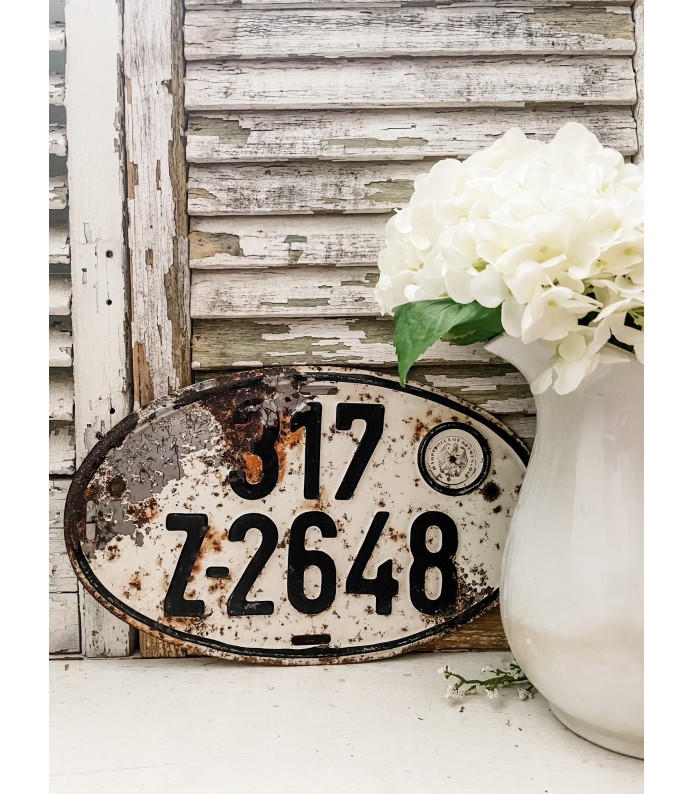 Vintage European License Plate - Chippy